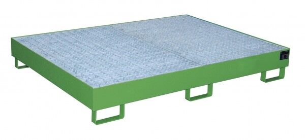 BAUER Regalwanne Typ RW-GR-1800 - Für Palettenregale (Feldbreite 1800 mm) resedagrün RAL 6011