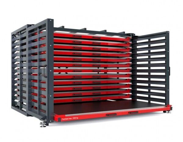 Schwerlast Schubfachregal Typ RBR-G 20/13 für Bleche bis 2 x 1 m