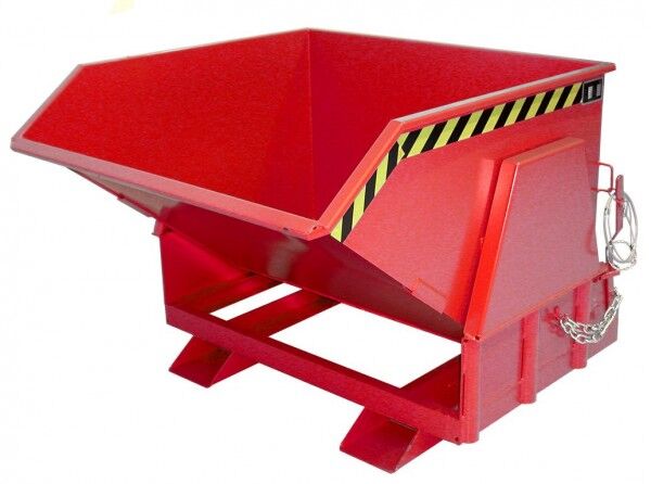 Muldenkipper BK-100 für Stapler Inhalt: 1,00 cbm Tragfähigkeit: 2000 kg Farbe feuerrot RAL 3000