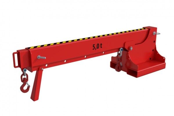 BAUER Teleskoplader KTH-5,0 / Kranarm für Stapler feuerrot RAL 3000
