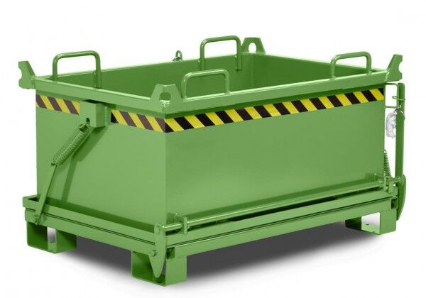 Klappbodenbehälter Typ RBB-75 für Stapler & Kran resedagrün RAL 6011