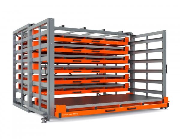 Schwerlast Schubfachregal Typ RBR-T 20/7 für Bleche bis 2 x 1 m