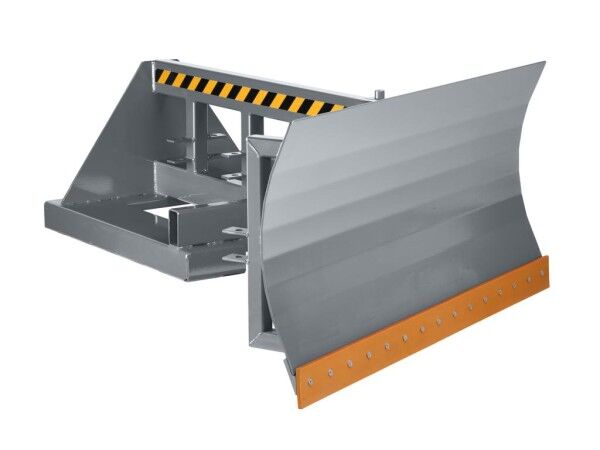 Schneeschieber mit Zinkenaufnahme Typ RSP-18 mit Polyurethanschürfleiste mausgrau RAL 7005