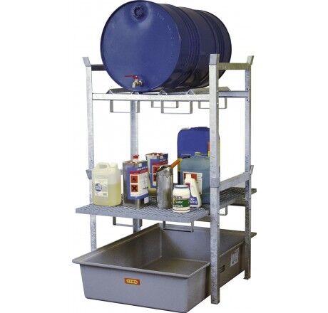 Fassregal 400 - mit GFK-Auffangwanne