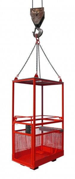 Kranbare Arbeitsbühne / Arbeitskorb MB-K-IV (Personenkorb) feuerrot RAL 3000 zulässig für 2 Personen