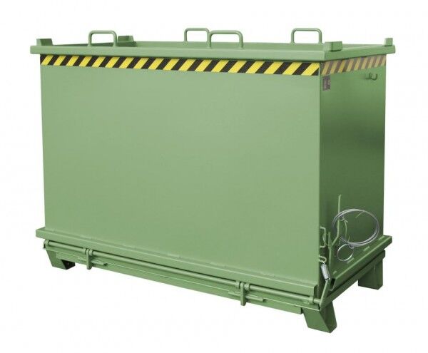 BAUER Klappbodenbehälter SB-2000 für Gabelstapler resedagrün RAL 6011