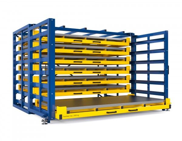 Schwerlast Schubfachregal Typ RBR-T 20/7 für Bleche bis 2 x 1 m
