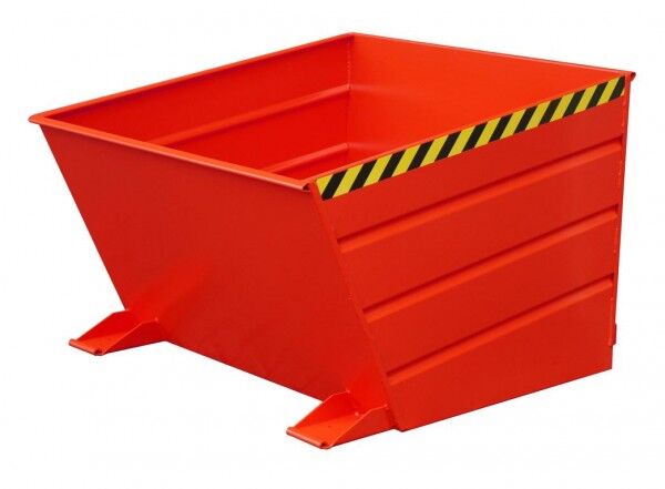 Kippbehälter / Kippmulde VD-1000 für Stapler Inhalt: 1,00 cbm Tragfähigkeit: 1500 kg Farbe feuerrot RAL 3000