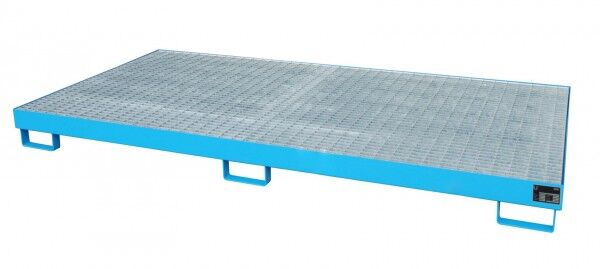 BAUER Regalwanne Typ RW-GR-2700-1 - Für Palettenregale (Feldbreite 2700 mm) lichtblau RAL 5012