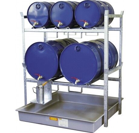 Fassregal 800 - mit GFK-Auffangwanne Variante 3