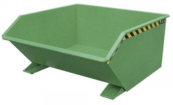 Stapler-Kippbehälter GU-750 Inhalt: 0,75 cbm Tragfähigkeit: 1000 kg Farbe resedagrün RAL 6011