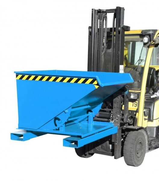 3-Seiten-Kippbehälter Typ 3S-600 Inhalt: 0,60 cbm Tragfähigkeit: 1000 kg Farbe lichtblau RAL 5012