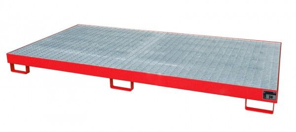 BAUER Regalwanne Typ RW-GR-2700-1 - Für Palettenregale (Feldbreite 2700 mm) feuerrot RAL 3000