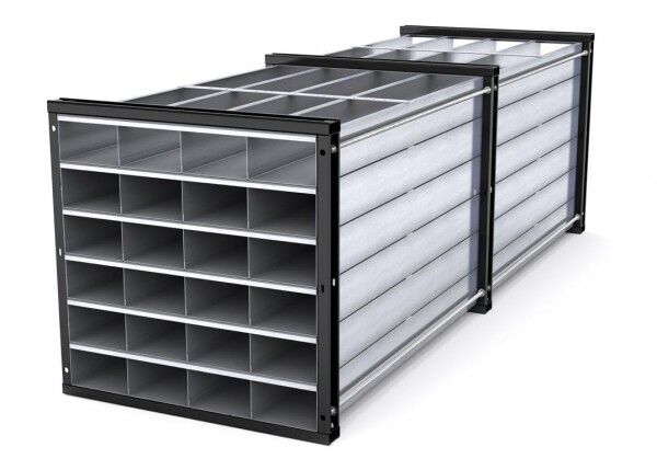 Wabenregal Typ RWR-24/3 für Langmaterial - 24 Fächer - Länge 3000 mm