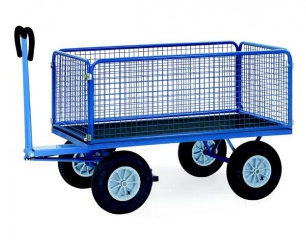 Fetra Handpritschenwagen mit Drahtgitterwänden 6435L