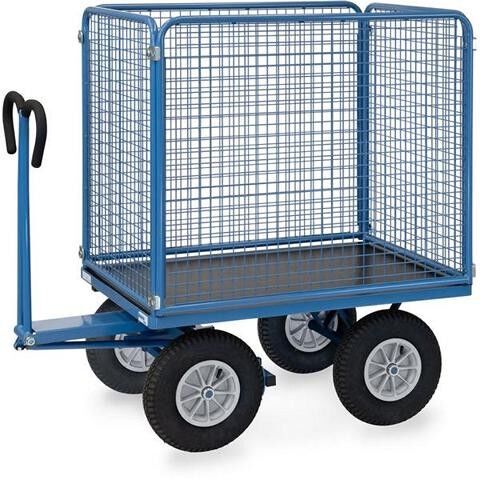 Fetra Handpritschenwagen mit Drahtgitterwänden 6446L
