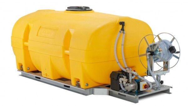 Mobiles Bewässerungssystem BWS-PE 130 - 2000 Liter (MIT Schwallwand) mit 24V Elektropumpe | 11540