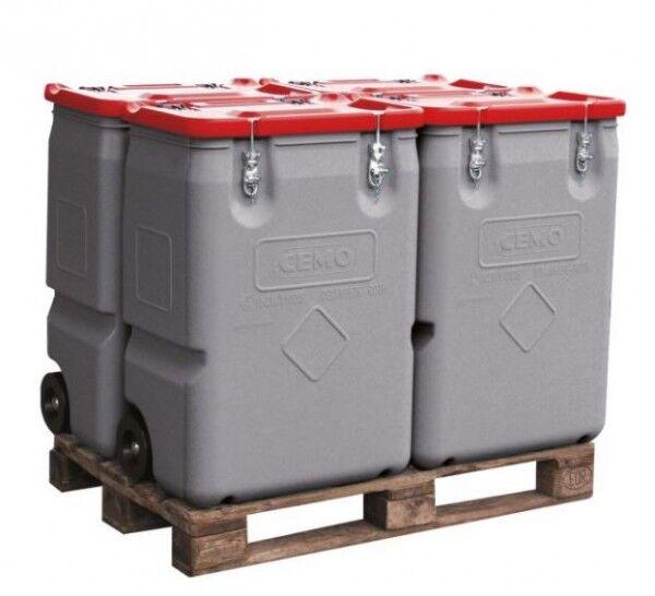 Mobil-Box 250 Liter - Deckel ROT -11458