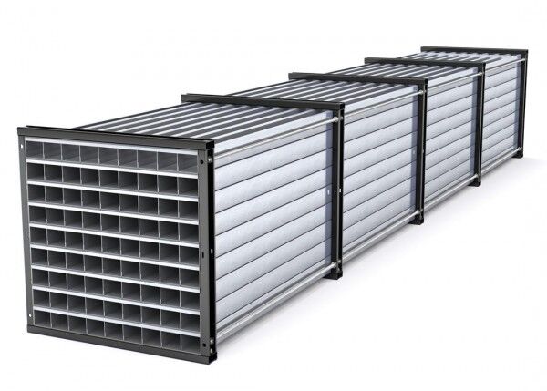 Wabenregal Typ RWR-81/6 für Langmaterial - 81 Fächer - Länge 6000 mm
