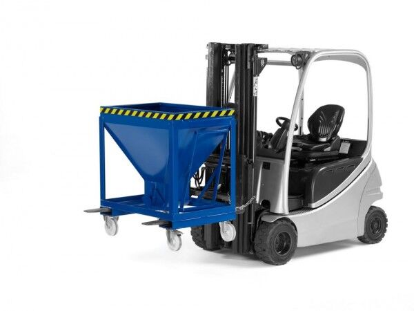 Silobehälter Typ RSLF-600 mit Scherenverschluss enzianblau RAL 5010