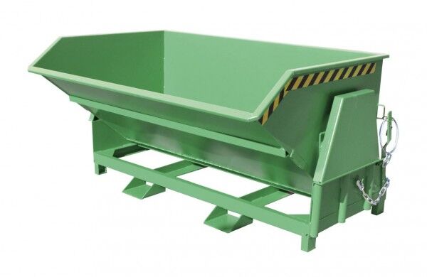 Kippbehälter BK-200 für Gabelstapler Inhalt: 2,00 cbm Tragfähigkeit: 2000 kg Farbe resedagrün RAL 6011