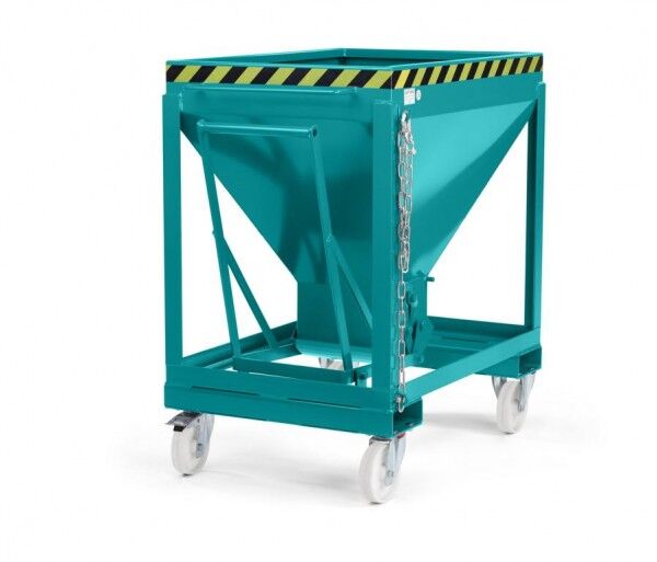 Silobehälter Typ RSLF-600 mit Scherenverschluss türkisblau RAL 5018