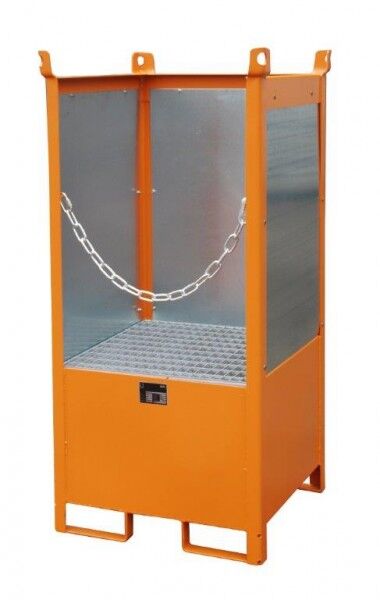 Fass-Stapelpalette FSP-1-G mit Spritzschutzwand