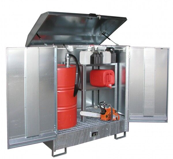 Gefahrstoff-Depot GD-N-2 für 2 x 200-l-Fässer