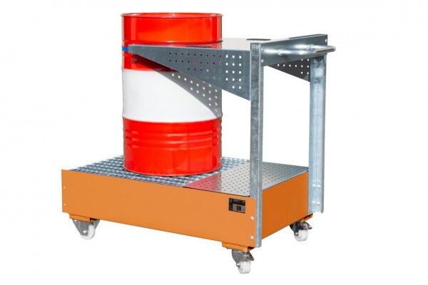 Fahrbare Auffangwanne Typ LPW-200-4 mit Lochplattenkonsole