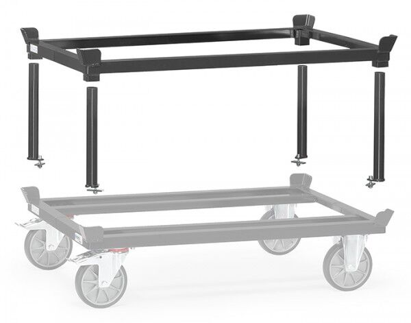 fetra Aufsetzrahmen für Paletten-Fahrgestelle 22921/7016 - GREY EDITION