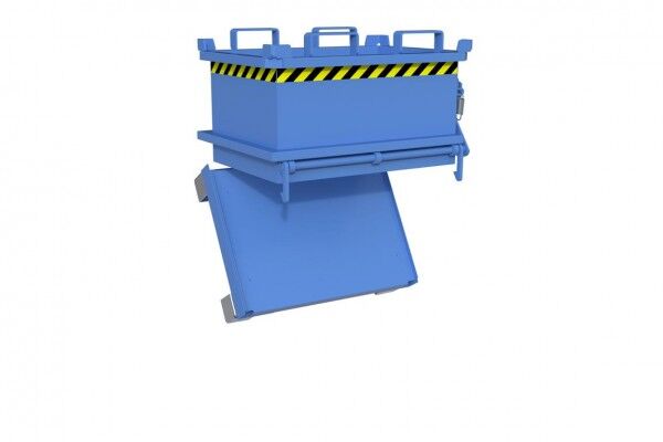 BAUER Mini-Klappbodenbehälter Typ MSB-150 für Gabelstapler lichtblau RAL 5012