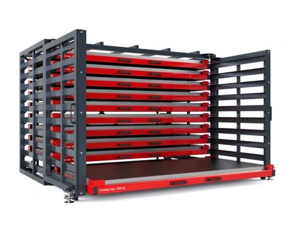 Schwerlast Schubfachregal Typ RBR-G 20/10 für Bleche bis 2 x 1 m