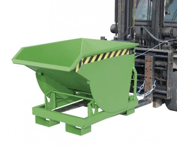 Kippmulde BKM-30 für Stapler Inhalt: 0,30 cbm Tragfähigkeit: 1500 kg Farbe resedagrün RAL 6011