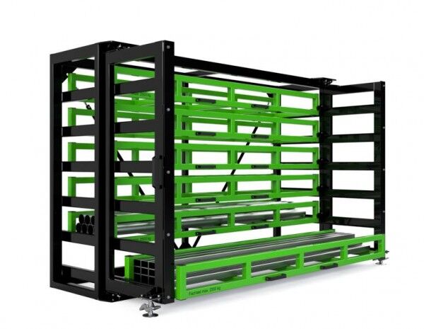 Kassetten-Schubfachregal Typ RKS-S 600/6 für Langgut bis 3 m