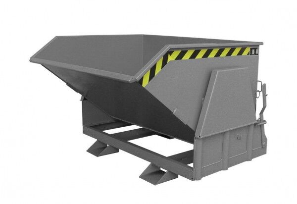 Kippbehälter BK-80 für Gabelstapler Inhalt: 0,80 cbm Tragfähigkeit: 1500 kg Farbe mausgrau RAL 7005