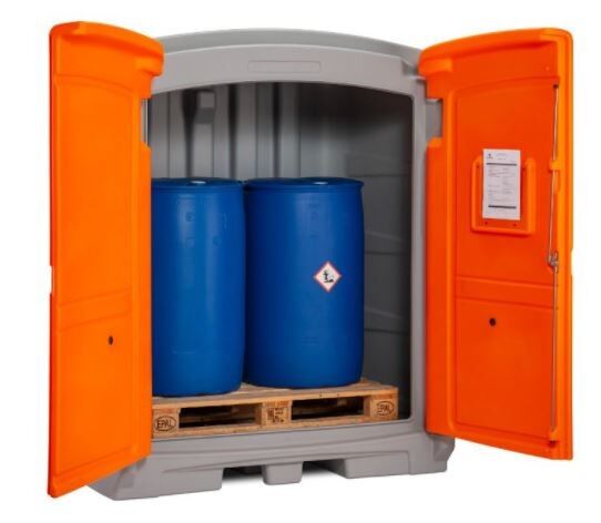 PE-Gefahrstoffdepot 220/2 für 2 Stück 200-Liter-Fässer