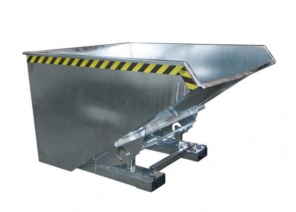 Kippbehälter EXPO-1200 für Gabel-Stapler Inhalt: 1,20 cbm Tragfähigkeit: 1500 kg Farbe verzinkt