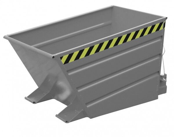 Kippbehälter / Kippmulde VD-800 für Stapler Inhalt: 0,80 cbm Tragfähigkeit: 1000 kg Farbe mausgrau RAL 7005