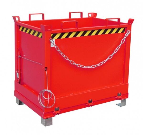 BAUER Klappbodenbehälter FB-750 für Stapler feuerrot RAL 3000