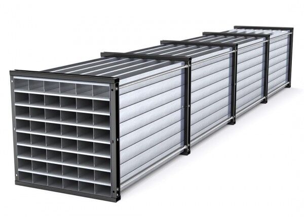 Wabenregal Typ RWR-48/6 für Langmaterial - 48 Fächer - Länge 6000 mm