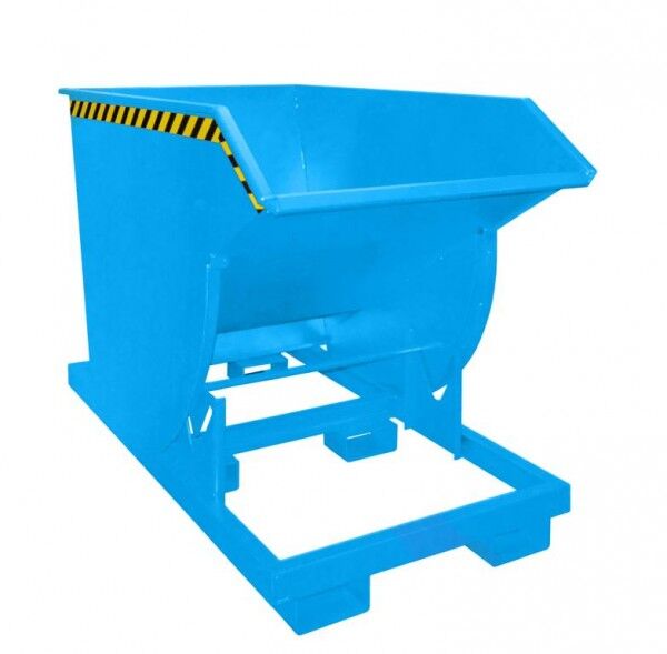 Kippmulde BKM-100 für Gabelstapler Inhalt: 1,00 cbm Tragfähigkeit: 3000 kg Farbe lichtblau RAL 5012