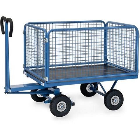 Fetra Handpritschenwagen mit Drahtgitterwänden 6433L