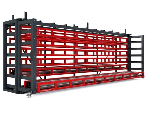 Kassetten-Schubfachregal Typ RKS-DM 600/7 für Langgut bis 6 m