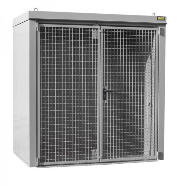 Gasflaschen-Container / -Lager GFC-B-M1 (kpl. montiert) für 28 Gasflaschen Ø 220 mm mausgrau RAL 7005