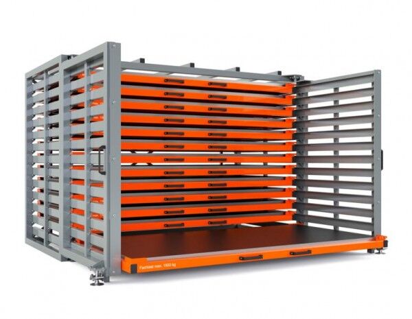 Schwerlast Schubfachregal Typ RBR-G 25/13 für Bleche bis 2,5 x 1,25 m