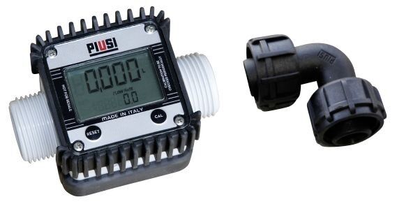 Digitaler Durchflusszähler K24 mit 90° Winkelstück