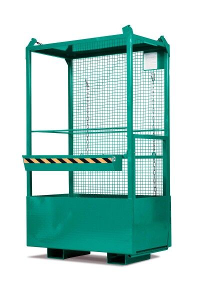 Arbeitskorb / Arbeitsbühne Typ RAK-Kranbar für Kran und Stapler türkisblau RAL 5018 zulässige Traglast: 300 kg