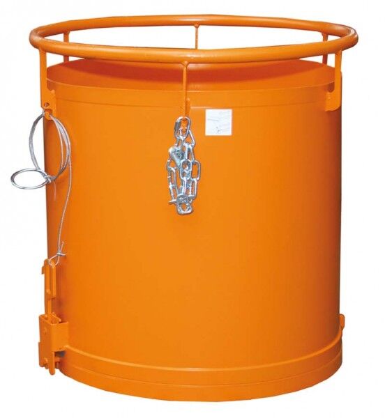 BAUER Rundbehälter RB-300 für Gabelstapler gelborange RAL 2000