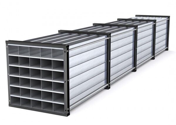 Wabenregal Typ RWR-30/6 für Langmaterial - 30 Fächer - Länge 6000 mm