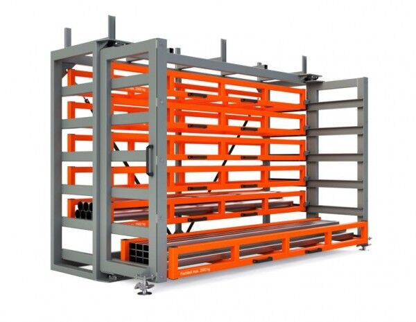 Kassetten-Schubfachregal Typ RKS-S 600/7 für Langgut bis 3 m